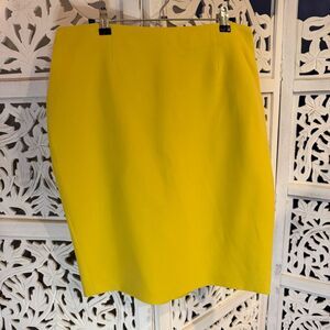 NWT Luisa Spagnoli Mustard Skirt Sz 46 IT approx US Sz10